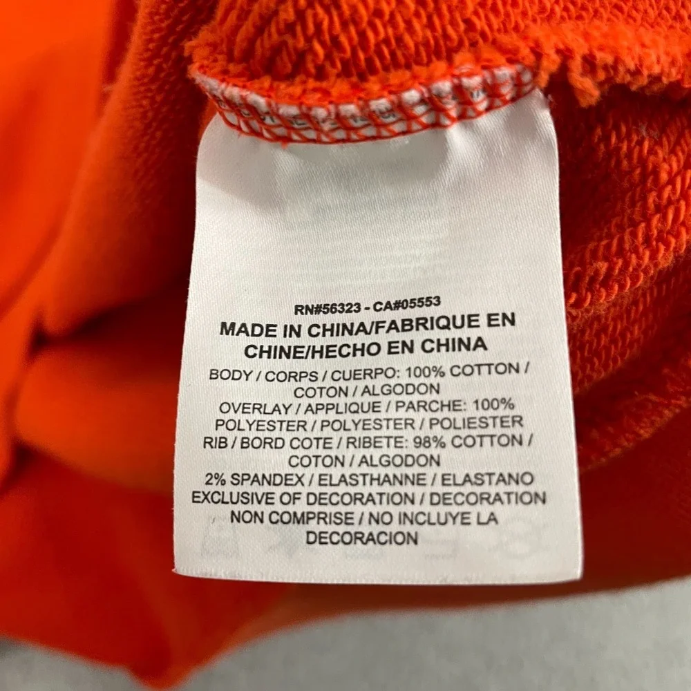 Nike Air Jordan Wings‎ Classic Crew Sweatshirt Men XXL Orange Jumpman Pullover